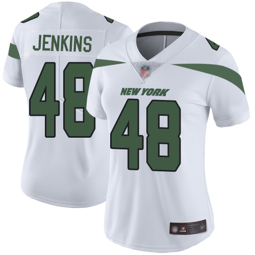 New York Jets Limited White Women Jordan Jenkins Road Jersey NFL Football 48 Vapor Untouchable
